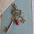 Vintage Lovely Acorn Keychain, The Squirrel Ornaments, Acorn Keychain , Handmade Gift For Her, Birthday Gift, Christmas Gift