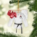 Personalized Karate 2D Flat Acrylic Ornament, Karate Ornament, Gift for Sport Lovers, Karate Black Belt Ornament, Taekwondo Ornament Gifts