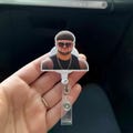 Ibiza Final Boss Badge Reel – Funny Meme Retractable ID Holder, Glitter Nurse Teacher Office Accessory, Trendy Gag Gift