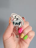 What a time to be alive and screaming badge reel, possum badge clip, opossum badge reel, funny badge reel, gift for vet tech, gift for nurse