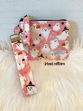 Pink Halloween Keychain Wristlets, Pumpkin Key Fobs, Wristlet for Keys, Key Wristlet