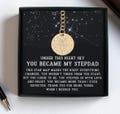 Custom Stepdad Gifts, Custom Star Map Keychain, The Night You Became My Dad, Personalized Gift for Bonus Dad, From Stepdaughter or Son