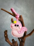 Leather snake Bag Charm, Handmade Leather Bag Charm, Leather Handbag and Purse Charm, Cute snake Keychain Charm, Handmade Leather Gift