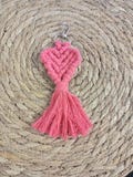 Boho Macrame Heart Keychains (Set of 10) – Handmade with Love for Bridesmaids, Events & Gifting – Ships Fast