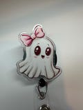 Ghost Halloween Nurse Resin Badge Reel