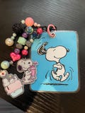 Sn**py dog beaded dangle junk journal bookmark bag charm gift jewelry backpack charm