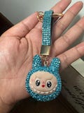 Blue Labubu Inspired Bling Bling Keychain