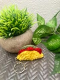 Crochet Taco Keychain – Handmade Cute Food Charm Accessory