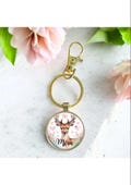 Backpack tag with name personalized girl deer gift school