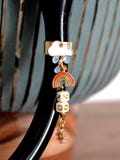 Personalized Rainbow Stethoscope Charm | Custom Initial Nurse Gift | Cute Flower Medical Accessory | Personalized Nurse Graduation Gift