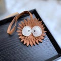 Soot Sprite Leather Keychain | Ugly Cute Black Coal Bag Charm | Dust Sprites Leather Bag Charm | Purse Charm Accessory | Bag Accessories.