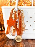 Hello Fall Bag Tassel,  Boho Fall Vibes, Fall Bag Charm, Autumn Bag Charm, Leaves Bag Charm