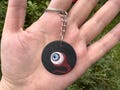 Eyeball Keyring | Custom Halloween Horror Accessory | Spooky Cartoon Eye Keychain | Handpainted Gothic Art