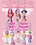 KPDH HUNTR/X Girls Acrylic Charm Keychain SET / Saja Boys Acrylic Charm Keychain Set