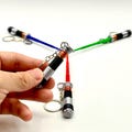 Retractable Mini Lightsaber Keychain - Collapsible Lightsaber Keyring - 3D Printed