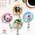 Custom Pet Badge Reel, Pet Photo Badge Reel, Custom Dog Face Cat Face, Pet Cat Dog Photo, Doctor ID NP Badge, Nurse Badge Reel
