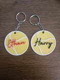Personalized Tennis Ball Keychain Bag Tag 3D Printed Gift for Tennis Fans Gift for Kids Tennis Sports Team Gift Custom Keychain Bag Tag