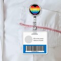 Rainbow Heart Badge Reel: LGBTQ Pride ID Holder - You Are Safe With Me