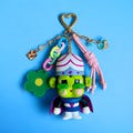 Handmade Keychain from Authentic Popmart Crybaby x Powerpuff Girls Mojo Mojo Figure