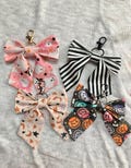 Bow Bag Charms Pink Ghost Halloween