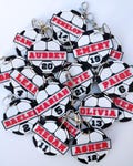 Soccer Tag Custom Soccer tag Personalized Keychain Backpack tag Bag tag Sports Bag tag Bogg bag accessories custom keychain soccer bag tag