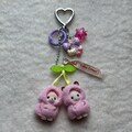 Calico Critter Keychain | Cute Keychain | Kawaii Keychain | Cutie Cherries | Bag Charm | Beaded Keychain | Belt Charm