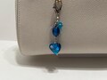 Dainty Blue Heart Purse Charm/Zipper Pull  #218