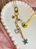 Custom Keychain Custom Charm Keychain Cute Keychain Gold Keychain Purse Charm Keychain Bag Charms Keychain Paper Clip Keychain Gold Keychain