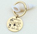 Specil gift for a  family of three,Family keychian gift,  Family member commemorative gifts, Memorial gift, Gift for mom/dad/family members