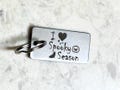 I love Spooky Season engraved keychain / Halloween gift / Stainless steel keychain / Seasonal gift / Funny keychain