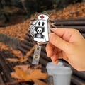 Ghost X-Ray Badge Reel, Halloween Nurse ID Holder, Retractable Badge Clip, Cute Spooky Medical Work Accessory, Nurse Badge Reel Style