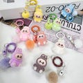 Personalized Plush Keychain,Custom Labubu Style Keychain,Handmade Bag Charm,Colorful fabric keychain,Birthday/Halloween/Christmas gifts