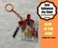 Halloween Shaker Keychain, Customizable Keychain with Name. Cute Halloween Keychain