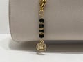 Black Crystal Pumpkin Purse Charm/Zipper Pull  #186b