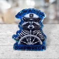 Funny badge reel, raccoon badge, I run a tight ship, ship wreck, badge reel, interchangeable, lanyard, funny, teacher, nurse, boss