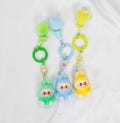 Labubu Keychain Plush,Cute Animal Costume Bag Charm,Soft Doll Pendant for Keys, Backpack Decoration, Gift for Kids & Teens