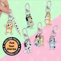 Bingo Heeler Cute Keychain Best Friends Keychains Blue Heeler Dog Anime Keychain Couple Keychain Gift Y2K Keychain Bag Tag Keychain