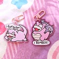 Cursed Slow Monster Glitter Keychains
