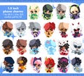 Ninja 1.5 inch phone charms 2.0