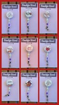 Interchangeable Badge Reel Set – 7 Laminated Toppers with Seasonal Designs + Personalized Name | Holiday ID Badge Holder