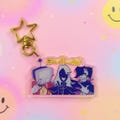 Deltarune Tenna Lancer Mettaton Keychain| Three beautiful men colored acrylic