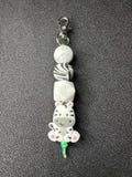 Handmade Beaded Keychain | Cute Donut, Animal & Character Charms | Silicone Bead Keychains | Cow Print, Sloth, Hello Kitty, Zebra Gifts