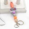 Silicone  Beaded lanyard, Gift for 4th grade teacher, Teacher Lanyard with keyring and breakaway safety clasp, Flair pen lanyard, Accessory