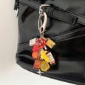 Handmade Miniature Fruit Wine Bottle Keychain, Unique Bag Charm Accessory, Kawaii Aesthetic