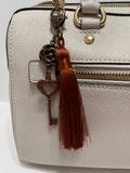 New-Copper Key Fioral Tasseled Purse Charm/Zipper Pull #44-3