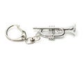 Trumpet Keyring Miniblings Pendant Jazz Music Silver-Plated Fun Cardboard Box