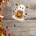Halloween Ghost Badge Reel, Cute Pumpkin Candy Holder Retractable ID Badge Holder, Nurse Teacher Fall Accessories, Spooky Gift,Spooky Season