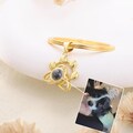 Personalized Paw Photo Projection Keychain–Custom Dog Paw Hidden Picture Keyring-Dog Lover Keepsake-Paw Print Keychain-Dog Memorial Gifts