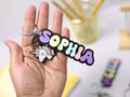 Unicorn Keychain - Personalized Bag Tag: Biodegradable Backpack Name Tag