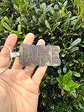 Custom Camo Acrylic Bag Tag with Dark Walnut Name – Personalized Name Tag for Backpacks, Sports Bags, Water Bottles, Gym Bags